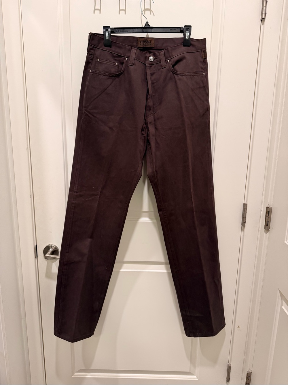Versace Jeans Couture
Vintage Brown Button Fly Straight Leg Trousers